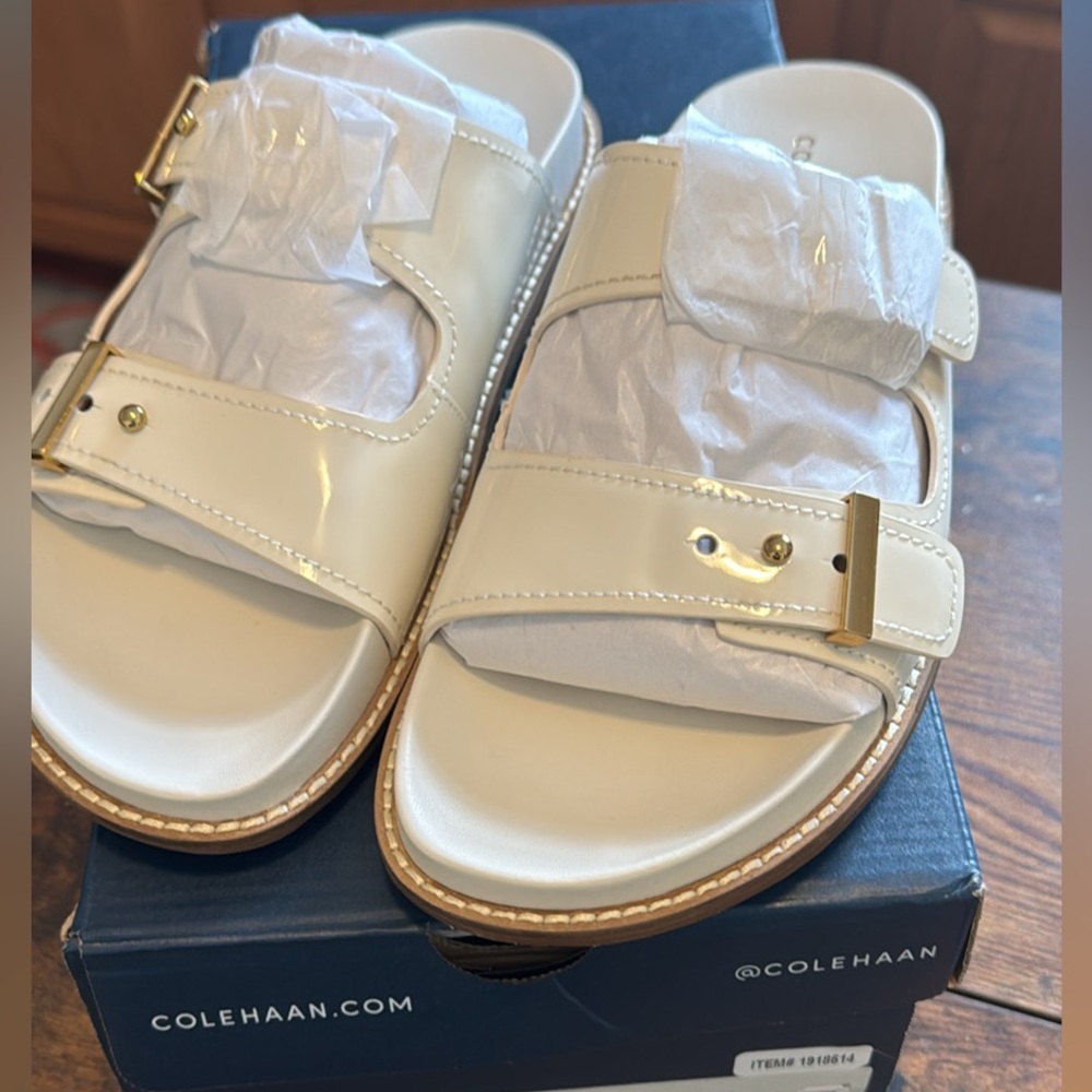 Cole Haan Women's Beige Slide Sandals